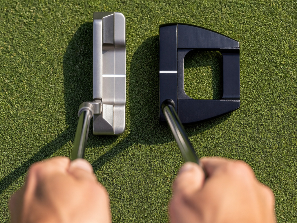 Blade putter vs mallet putter comparison for golf equipment selection