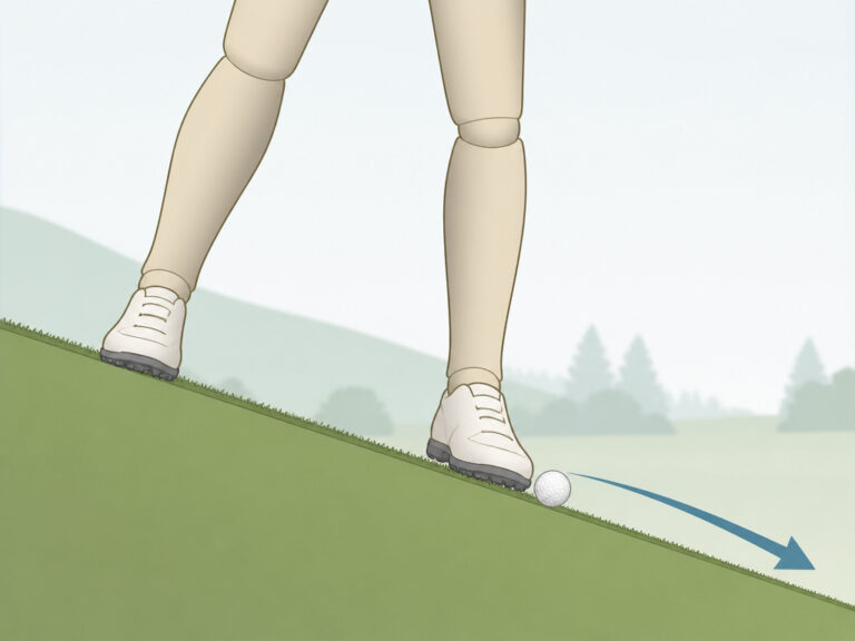 How to Hit from a Downhill Lie for Solid Contact & Accuracy