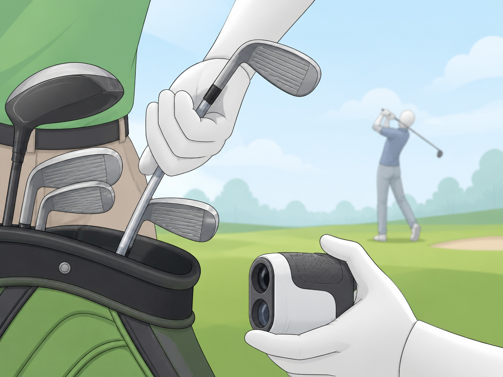Golfer preparing their shot efficiently to demonstrate ready golf principles