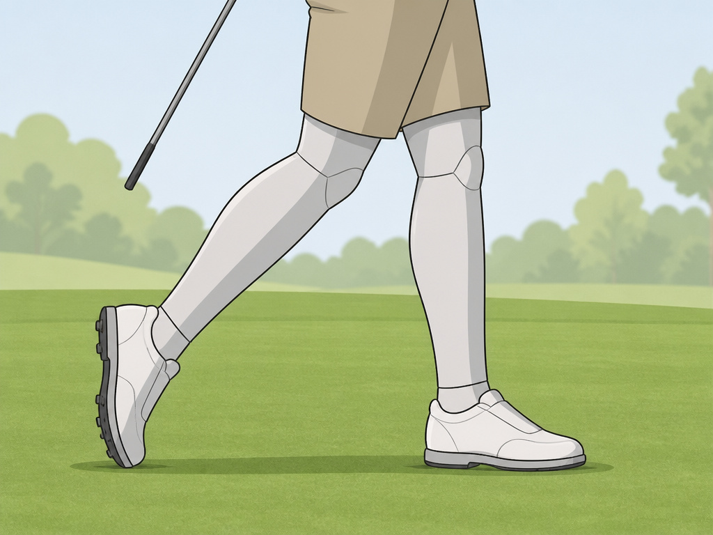 Golfer achieving a stable, balanced finish position in the golf swing