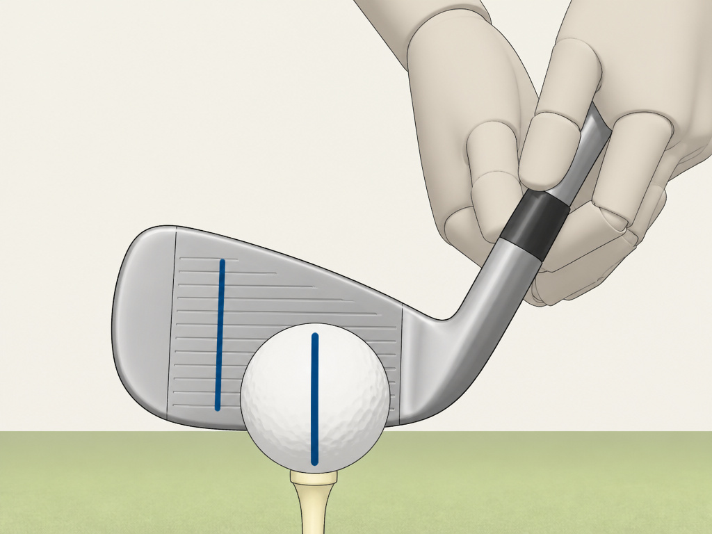 DIY Sharpie line test showing golf club lie angle error on clubface