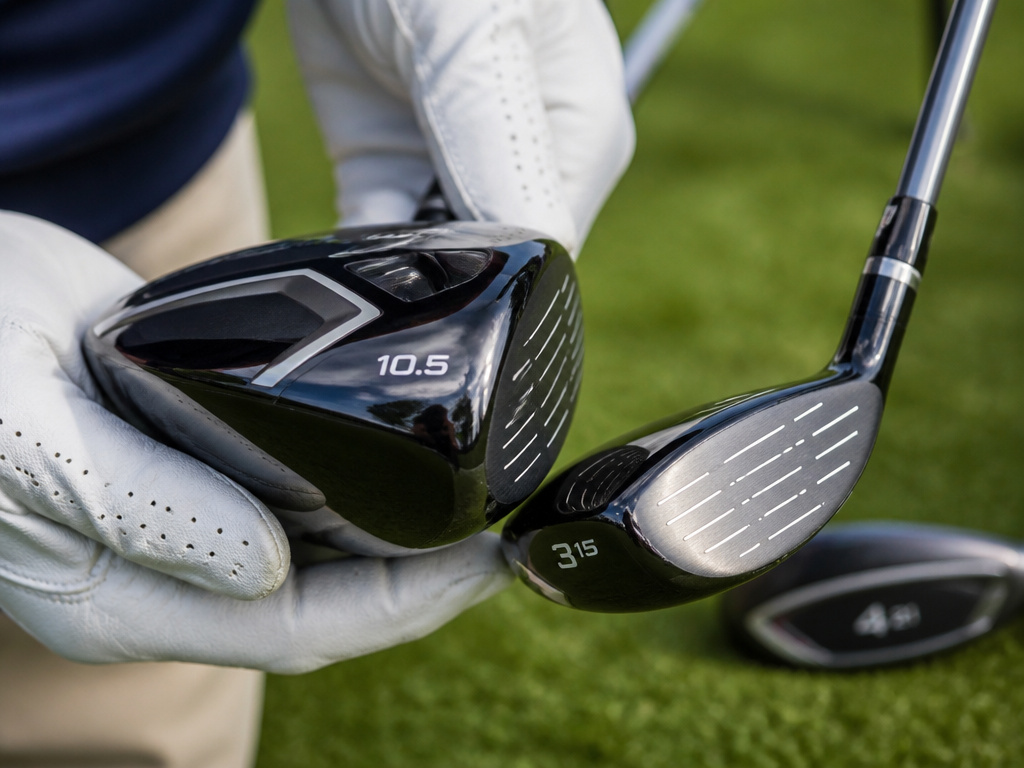 Golf equipment comparison for power and technique, driver versus 3-wood and hybrid.