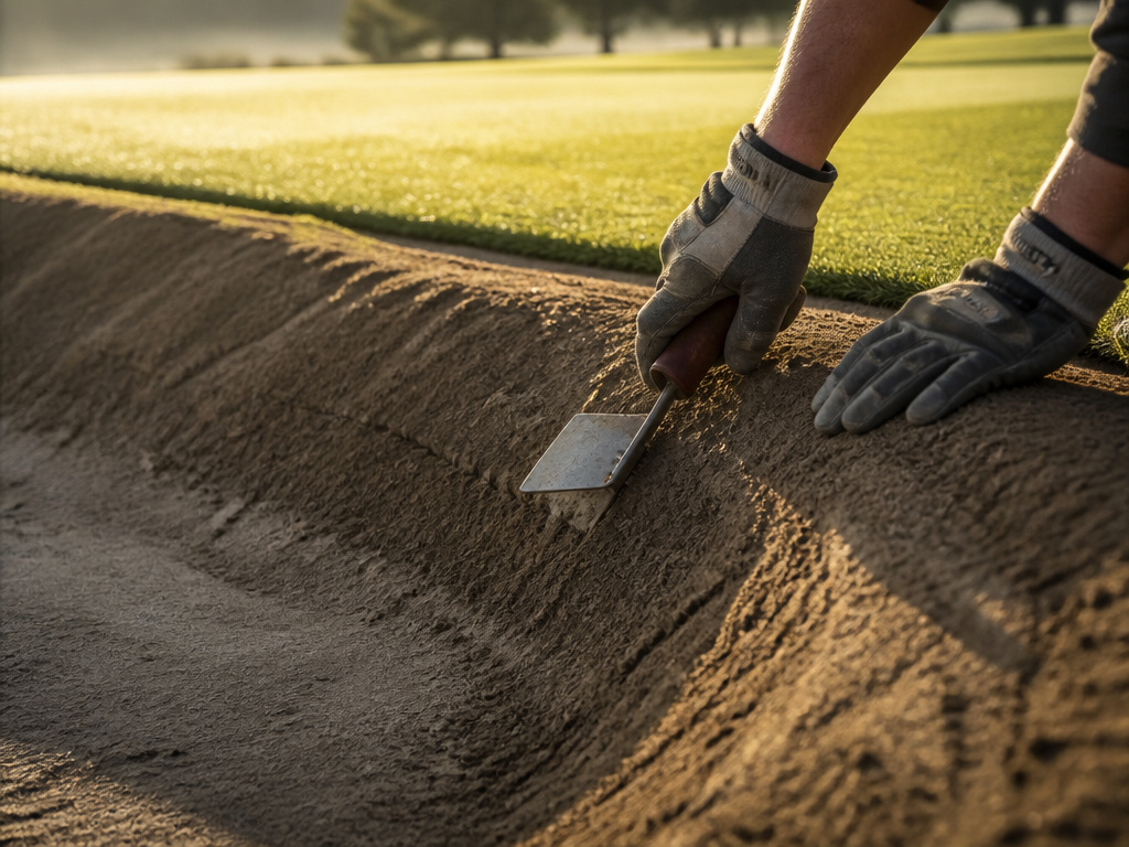 Restoring a classic strategic bunker during a Golden Age golf course renovation.