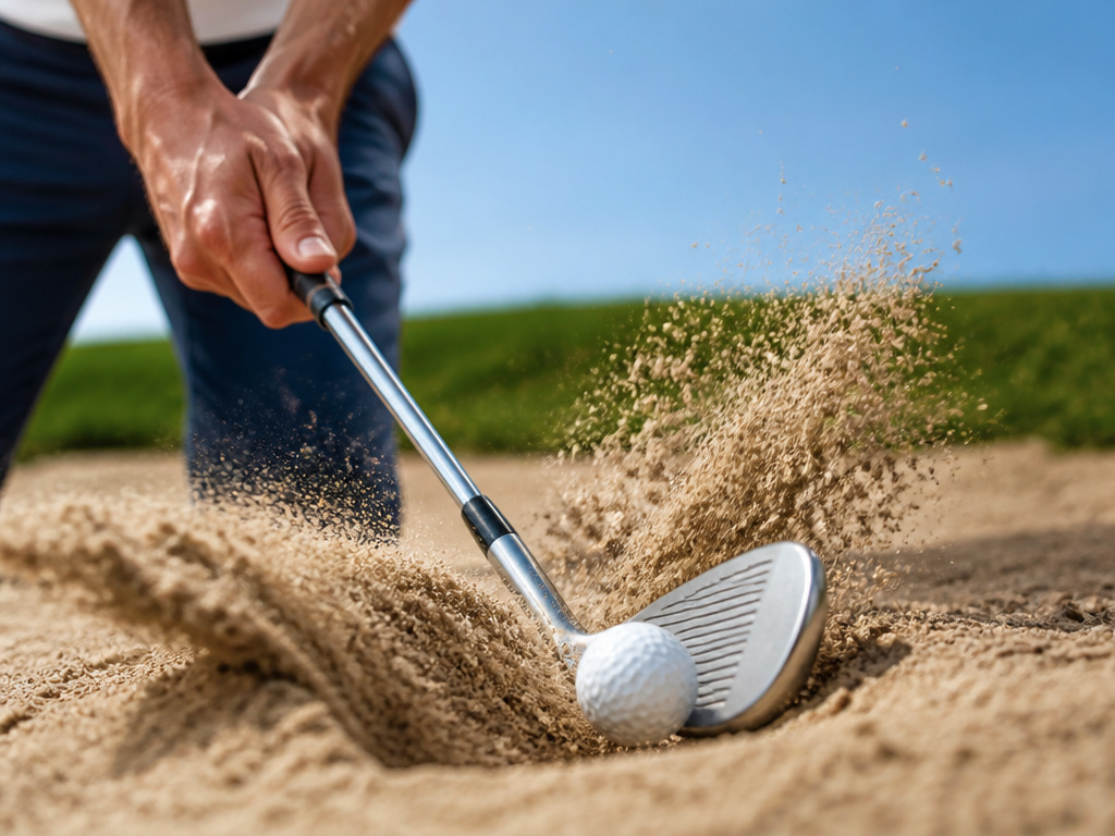 Seve Ballesteros fairway bunker drill for ball-first contact